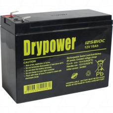 12SB10C Drypower 12V 10Ah SLA Lawnmower Battery