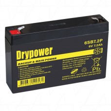 6SB7.2P Drypower 6V 7.2Ah SLA Multi Use Battery