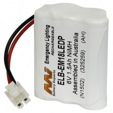 BEL-EM18LEDP WBS Lighting NiMH 6V 1.5Ah Battery
