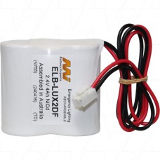 BEL-LUX2DF Luxalite NiCd 2.4V 4Ah Battery