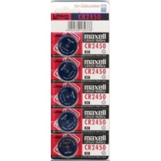 CR2450-BP5M Maxell Lithium Card of 5
