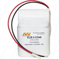 BEL-3-CD45 Liteplan NiCd 3.6V 4.5Ah Battery