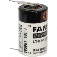 FER14250H/2PT Fanso 1/2AA 3.6V 1.2Ah LiSOCl2 Battery w/PCB Pins