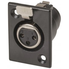 MCP5063B XLR 3P Black Chassis Mount MCP5063B XLR 3P Black Chassis Mount